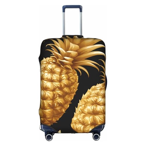 Housse de bagage ananas doré blanche XL avec fermeture dissimulée