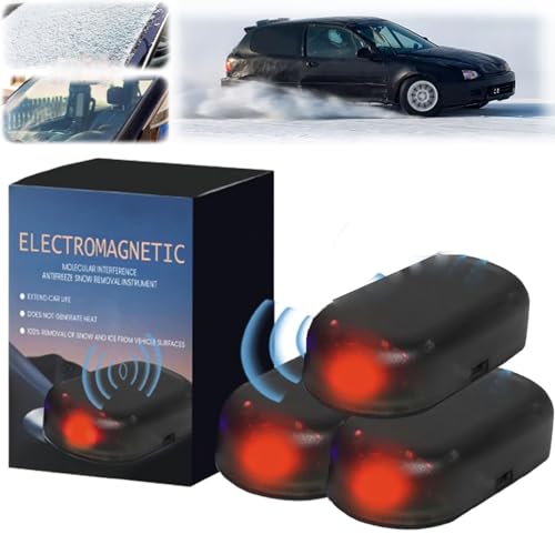 Electromagnetic Wave Anti Freezing and Snow Removal Device, Anti-Freeze Electromagnetic Car Snow Removal Device, Anti-Freeze Snow Removal Tool, Antifreeze Snow Removal Device (3 Pcs)