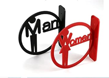 SIGNOOGLE Men Women Toilet Acrylic Laminated Sign Board Plate Display Office for Hotel Restaurant Mall Bank Office Multicolored, -(6 x 6 Inches)