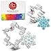 Ann Clark Cookie Cutters 2-Piece Christmas Snowflake Cookie Cutter Set with Recipe Booklet, 2.5"