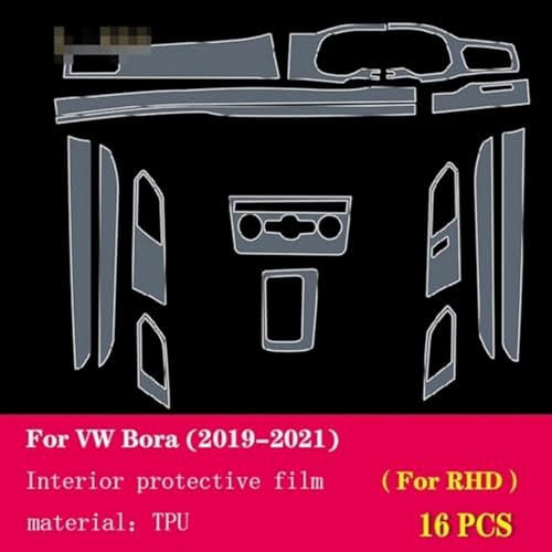 Película de TPU para Volkswagen Bora 2019-2023 protector de consola central 2