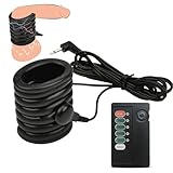 Testicle Electric Shock Sleeve CBT Cock and Ball Torture Bondage Chastity Device BDSM Silicone Scrotum Stretcher Testicles Toys Sex Things for Couples Kinky Crusher SM Adult Games for Men Black