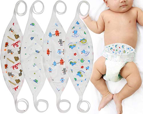 ToBeInStyle Babies' 4-Pack Comfortable Newborn Baby Belly Binder - Boy - One Size