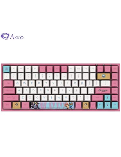 Akko 3084 Keyboard,84 Keys Bluetooth 3.0 USB The Sublimation Huano Switch PBT Keycaps