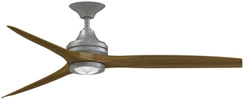 Miniatura 19 de Fanimation Spitfire - Ventilador de techo de 3 aspas con kit de luz, 13.7 pulgadas de alto y 60 pulgadas de ancho, acabado negro, color nogal oscuro