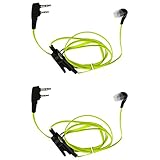 KENMAX® 2 PIN Noodles Cable Earpiece Headset Green for Baofeng BF-F8HP UV-6R Wouxun KG-UV6D KG-UV899