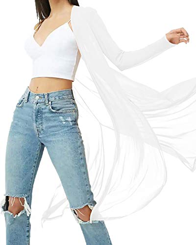Image of Womens Sexy Sheer Long Sleeve Cardigan See Through Mesh Cover Up