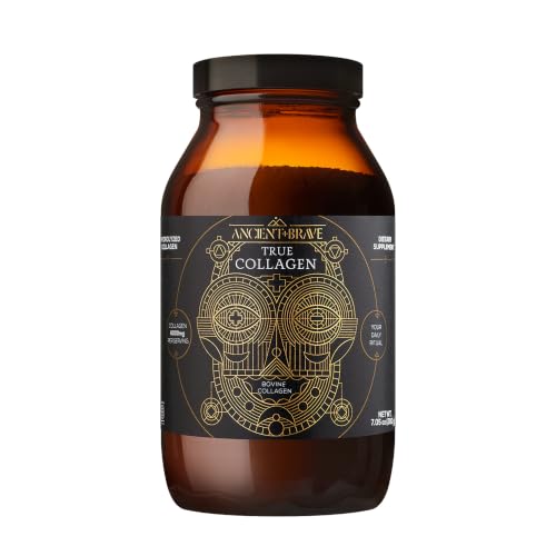 Ancient + Brave True Collagen 200g | Colágeno tipo I en Polvo | 40 Raciones | 100% Péptidos de Colágeno Hidrolizado | Colágeno Bovino Europeo | Alto en Proteína | Keto | Piel, Cabello y Uñas