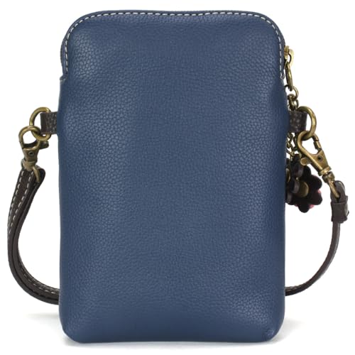 Image of CHALA Bird Collection Cell Phone Crossbody Purse-Women PU Leather /Canvas Multicolor Handbag with Adjustable Strap