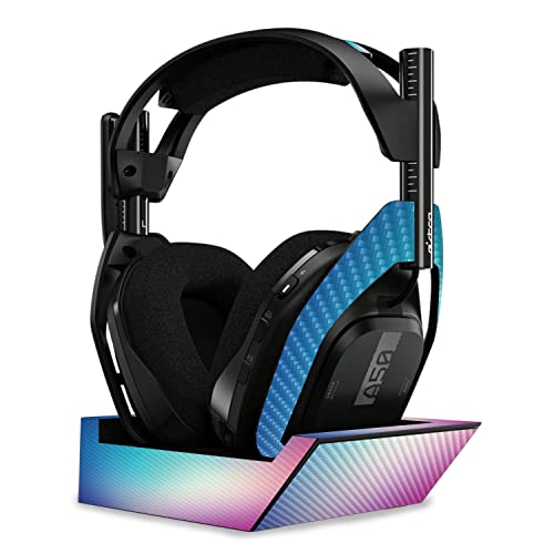 Image of MightySkins Carbon Fiber Skin Compatible with Astro A50 Wireless Headphones + Base Station (Gen 4) - Vivid Fog | Protective, Durable Textured Carbon Fiber Finish | Easy to Apply | Made in The USA