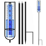 DLUCKY Rain Gauge Outdoor, 38.8'' Freeze Proof Rain Gauge Outdoor with Stake Thickened Rain Gauges Large Clear Numbers Rain Gauges for Yard Rain Measuring Tool for Lawn, Patio, Yard, Garden