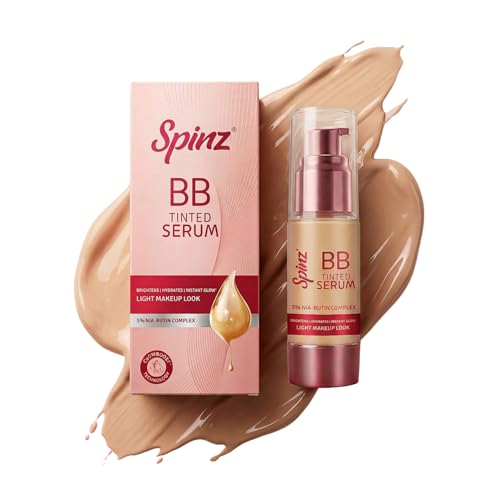 Image of Spinz BB Skin Tint Face Serum Infused with Niacinamide | Instantly Brightens & Evens Skin Tone | Reduces Dark Spots & Pigmentation | Lightweight, Non-Sticky Glow |30ml