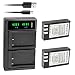 Kastar 2-Pack EN-EL9 Battery and LTD2 USB Charger Replacement for Nikon D40 D40x D60 D3000 D5000 DSLR Camera Battery Grip BG-2A, Nikon EN-EL9 ENEL9 EN-EL9a Battery