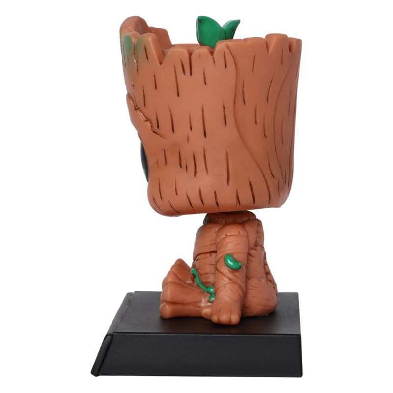 Image of Super Hero Action Figure Limited Edition Bobblehead with Mobile Holder for Car Dashboard, Office Desk & Study Table - Baby Groot