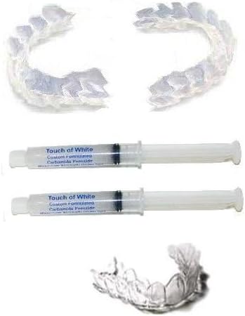 Teeth Whitening Product, the Best Available Tooth Whitening Kit. Custom Bleaching Trays Both Upper and Lower From Touch of White and Strong 36% Whitening Gel From Touch of White Smile. Save Hundreds