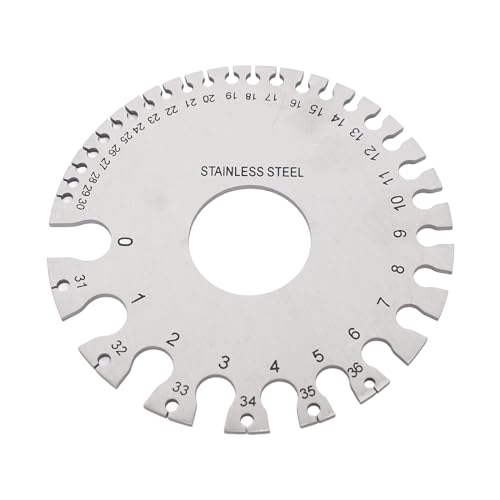 POCREATION calibrador metálico de chapa, herramienta portátil de acero inoxidable para medición de espesor de soldadura, regla para inspección de costuras de soldadura, paquete de 2, 72 x 25 x 1 mm miniatura 6