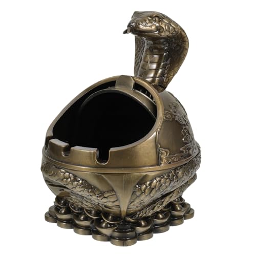 Garneck Posacenere Decorativo Moderno A Forma Di Serpente Posacenere Rustico in Metallo Antivento Per Esterni