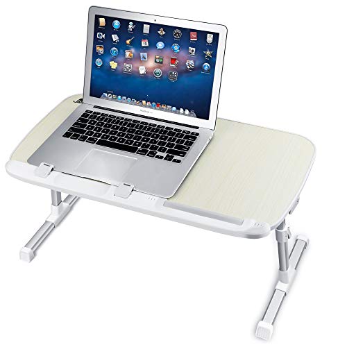 Laptop Table, JARBO Adjustable Laptop Desk, Laptop Stand for Bed, Bed Table, Bed Desk, Bed Tray, Foldable Table Portable Desk (Not for Left Handed People)
