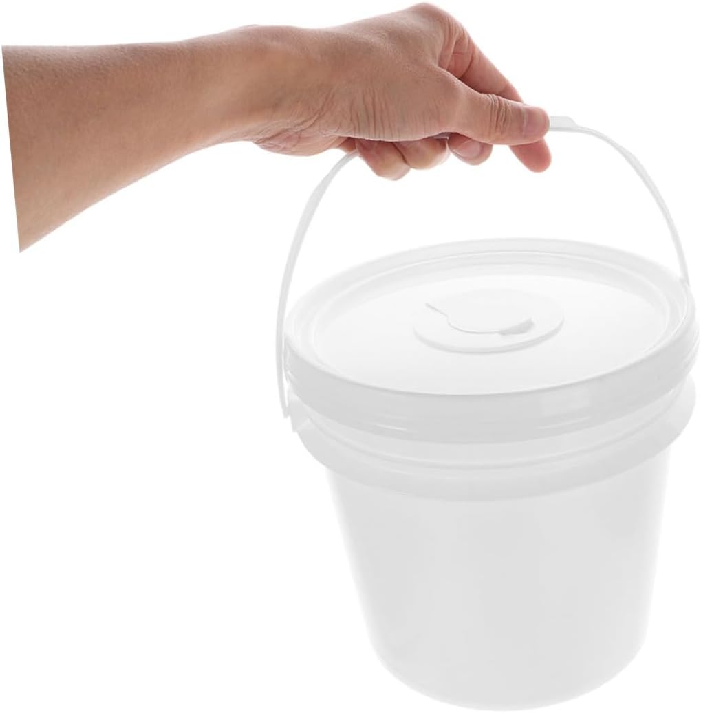 GLEAVI Portable Wipes Dispenser Bucket with Lid Refillable Wet Wipes Holder for Travel Baby Care and Bathroom Plastic Container