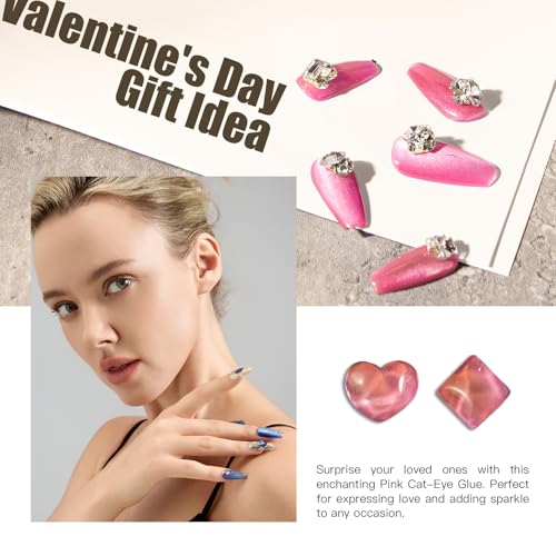 Esmalte de uñas gel efecto gato Pink Veil 15ml miniatura 4