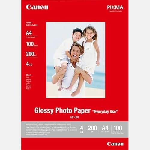Canon GP-501 Glossy Photo Paper - Papel fotográfico (100 x 150 mm, 4x6") 10 hojas