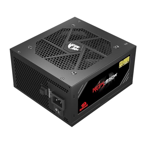 Image of Redragon PSU010 80+ Gold 850 Watt ATX Fully Modular Power Supply w / 80 Plus Gold Certified, Compact 160mm Size and Low Noise Fan 0 RPM, 100% Japanese Capacitors, Full Mod Cables