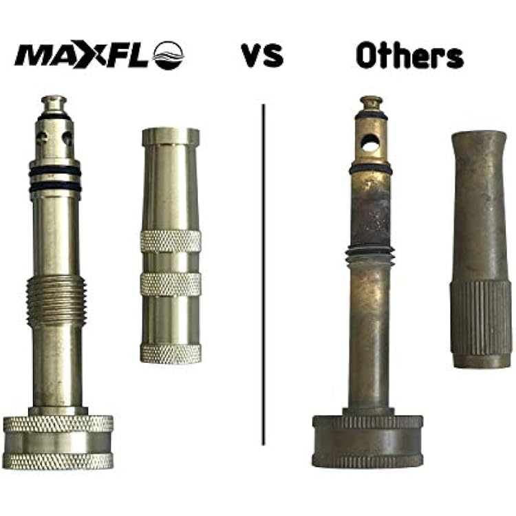 High Pressure Hose Nozzle Heavy Duty | Brass Water Hose Nozzles for Garden Hoses | Adjustable Function | Fits Standard Hoses, Garden Sprayer, Spray Nozzle, Power Washer Nozzle