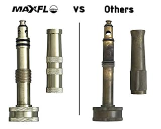 High Pressure Hose Nozzle Heavy Duty | Brass Water Hose Nozzles for Garden Hoses | Adjustable Function | Fits Standard Hoses, Garden Sprayer, Spray Nozzle, Power Washer Nozzle