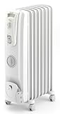 DeLonghi オイル・ラジエターヒーター L字型フラットフィン8枚 ライトグレー R730812TFS 【3~8畳用】