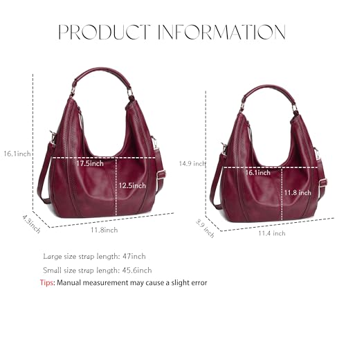 Image of Women Hobo Bags Oversized Leather Handbags PU Crossbody Shoulder Totes Winter Stylish Purses