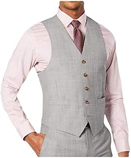 Ralph Lauren Lauren Men's Classic-Fit UltraFlex Stretch Stepweave Suit Vest, Light Gray (Medium)