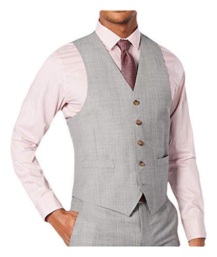 Ralph Lauren Lauren Men's Classic-Fit UltraFlex Stretch Stepweave Suit Vest, Light Gray (Medium)