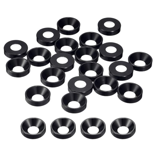 Rondelles M6 tête fraisée uxcell aluminium noir rondelle fixation visserie mécanique