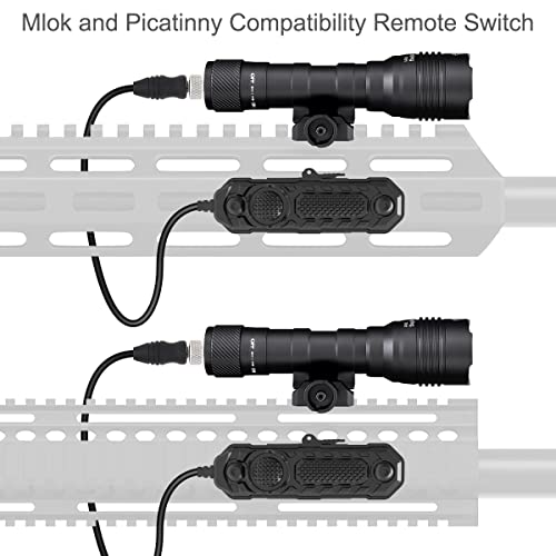 Securitying Tf01 1000 Lumens Sst40 Led Tactical Flashlight With Remote Pressure Switch, Programming 3 Modes Quick Release Weapon Light For Mil-Std-1913 Rails, 332 Meters Beam Distance #TOP3