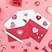 Whaline 1000Pcs Valentine's Day Heart Stickers Roll Funny Red Pink Heart Stickers Love Heart Shape Self-Adhesive Decals for Holiday Scrapbook Journal Card, 8 Design