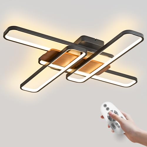 SEABLE 37.4" Modern LED Ceiling Lights with Remote Control: 160W