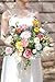 RUIDKUN Artificial Flower Assortment for DIY Centerpiece Arrangement Wedding Hand Bouquet Flower Bouquet Centerpiece Arrangement Party Baby Shower Home Decoration (Pink Yellow)