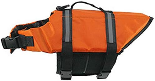 MoonyLI Dog Life Jacket Ripstop Pet Floatation Vest Adjustable Dog Lifesaver Reflective Vest Pet Life Preserver Inflatable Safety Jacket for Dogs Lifejacket Doggy Floats, with Rescue Handle