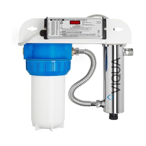 VIQUA VH200-F10 Home Stainless Steel Ultraviolet Water System with Integrated Pre Filter System - 9 GPM 35W Cover
