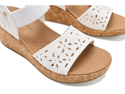 Skechers Skechers Women's Arch FIT Beverlee 2.0-Beach Bliss Wedge Sandal, White, 8
