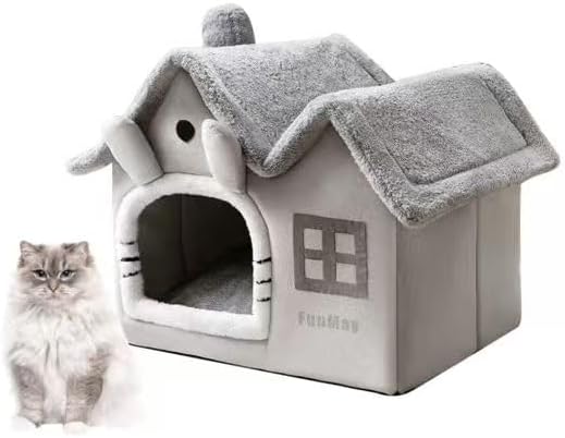 Casa Plegable para Gatos y Perros Grande con Espuma Viscoelá