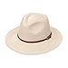 Wallaroo Women's Naples Sun Hat - Colorful Paper Braid Fedora - UPF50+, Ivory