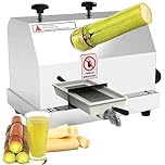 Manual Sugar Cane Juicer Machine,Commercial Sugarcane Juice Extractors Squeezer 3 Stainless Steel Rollers,2.4-Inch Large Feeding Chute,110LBS/Hour High Efficiency