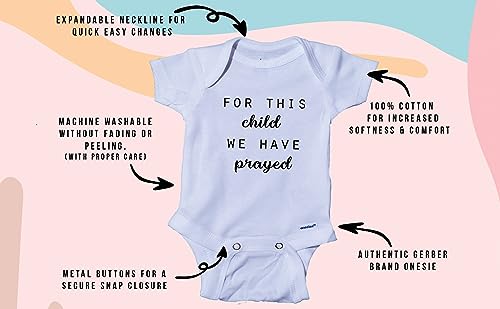 Ink Trendz For This Child We Have Prayed Pregnancy Reveal Announcement Baby Onesie Bodysuit Miracle Precious Baby Onesie3