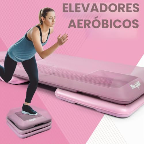 Plataforma de ejercicio de 18 pulgadas con elevadores ajustables de altura 5