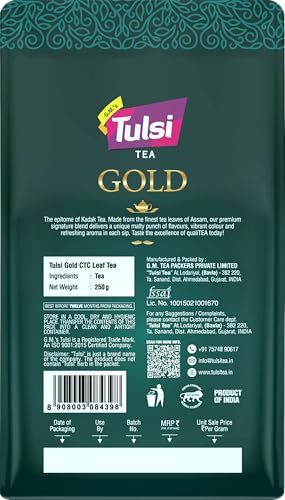 Image of Tulsi Gold Tea CTC Leaf 250g - Premium Assam Chai Patti | Superior Tea Powder