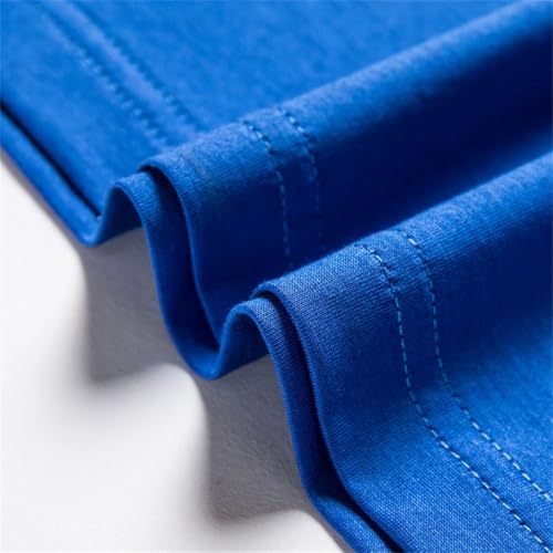 Men Summer Cotton Blends O-Neck Short Sleeve Solid Breathable Casual Pullover3