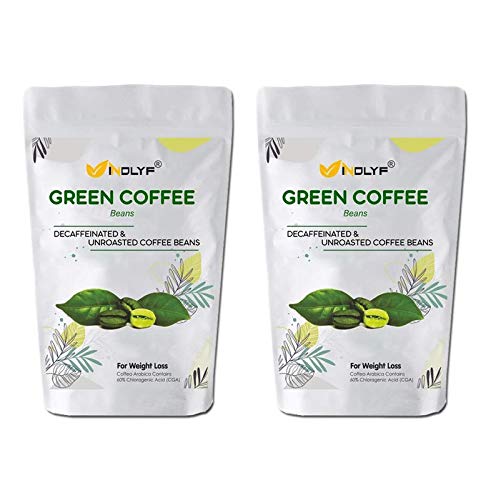 Indlyf Green Coffee Organic Bean Weight Loss for Men & Women Natural Immunity Booster and for weight Management, Chlorogenic Acid, 440g (Pack Of 2) Indlyf Green Coffee Organic Bean Weight Loss for Men & Women Natural Immunity Booster and for weight Management, Chlorogenic Acid, 440g (Pack Of 2)