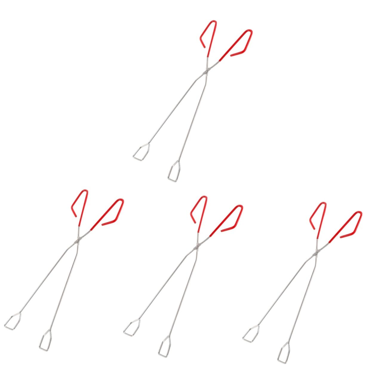 Milisten 4 Piezas Pinzas de extendidas hoyos Tenazas pozo de para acampar póker registro cámping pinzas de carbón alargadas pinzas de para pozo de Acero inoxidable