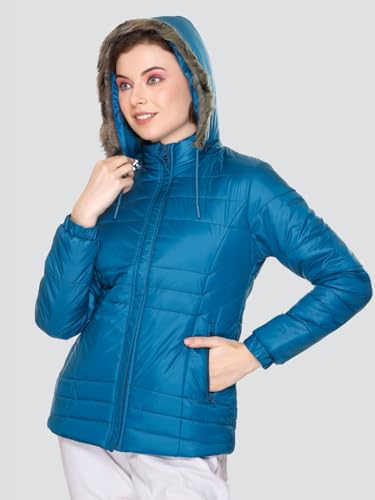 Image of RARE TIMES Women's Stylish Solid Full Sleeves Jacket | Winter Wear Quilted Jacket for Travelling | Regulaer Fit Puffer Jacket For Women